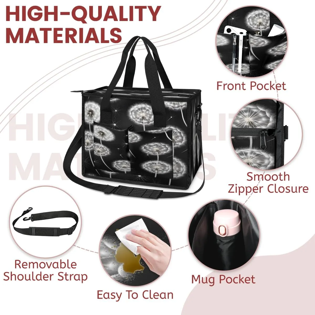 Tote Satchel Bag Set 3PCS for Women, Tote Briefcase Shoulder Handbag Purse Satchels