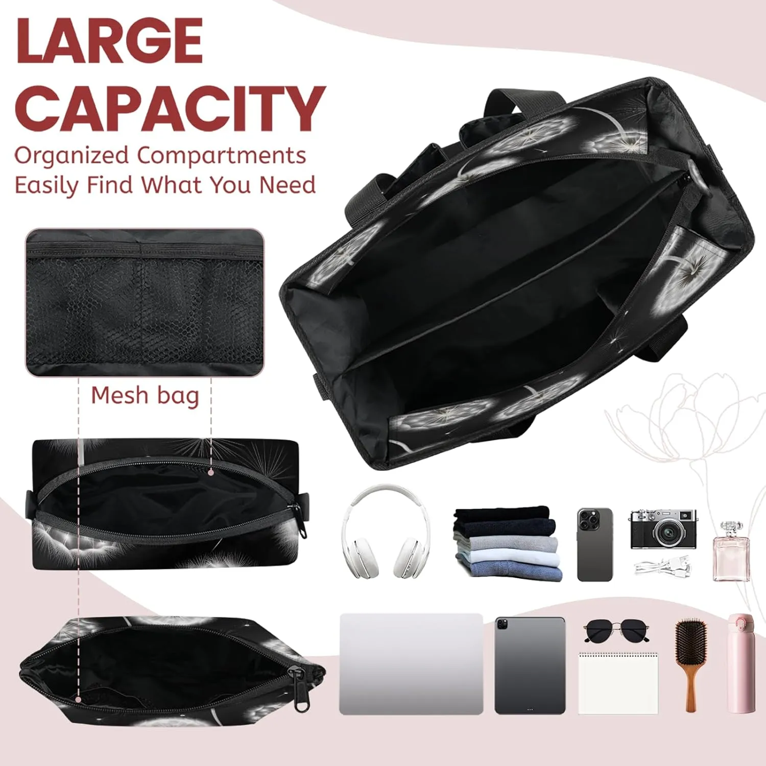 Tote Satchel Bag Set 3PCS for Women, Tote Briefcase Shoulder Handbag Purse Satchels