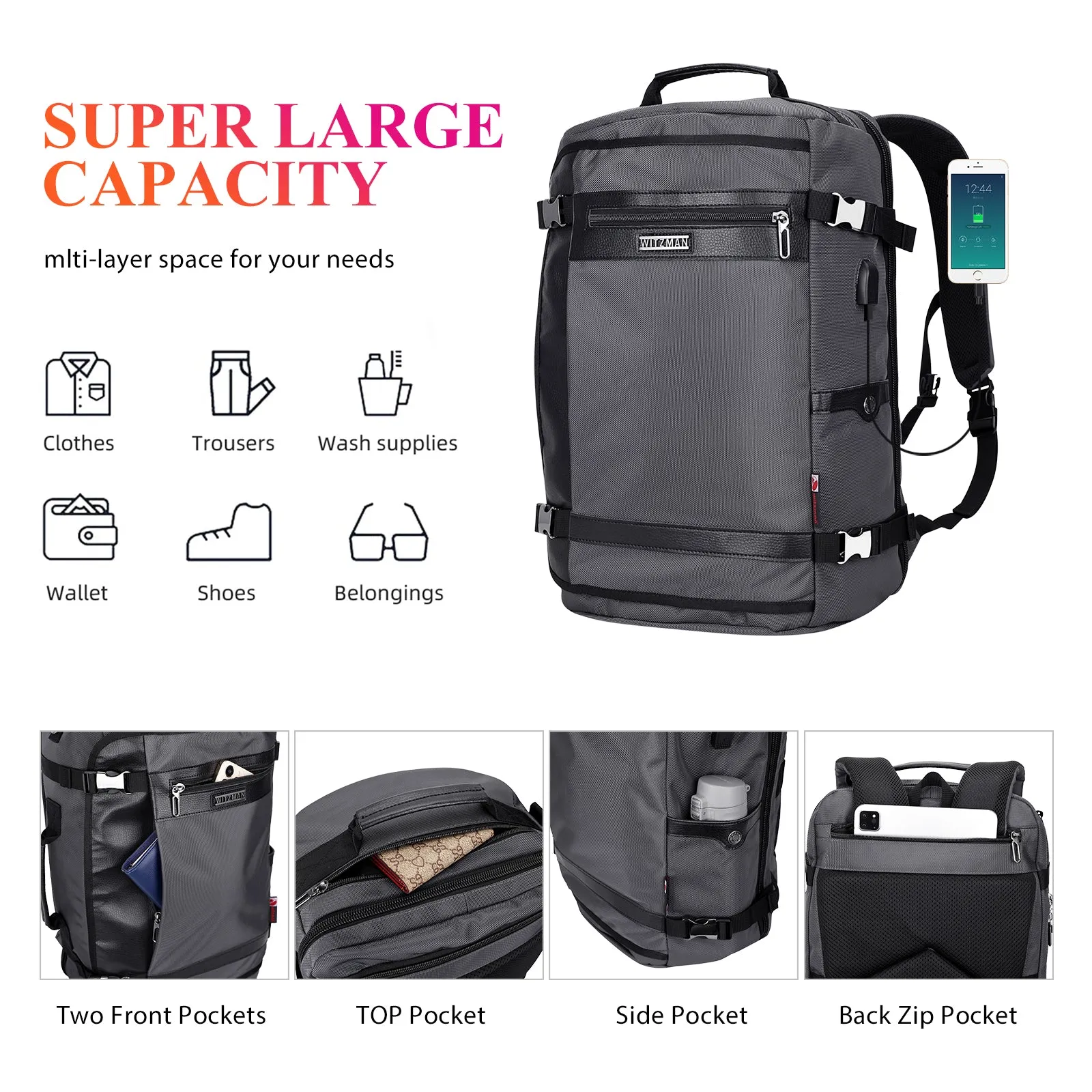Travel Carry On Luggage Backpack