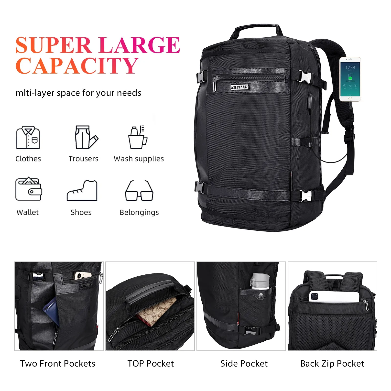 Travel Carry On Luggage Backpack