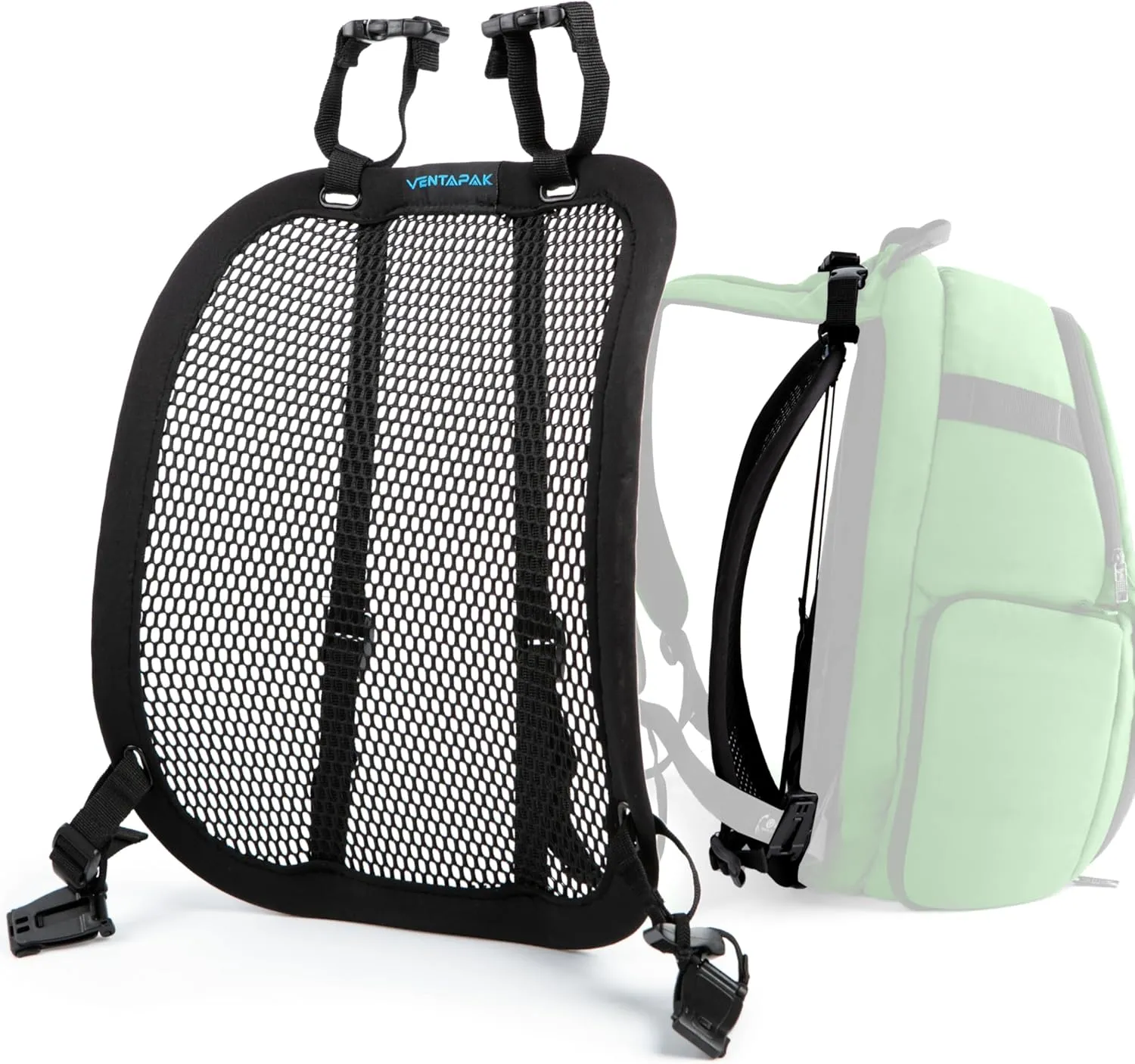 VentaPak Lightweight Ventilation Backpack Spacer - Support Ventilation Frame for Hiking & Biking Backpacks S - M Size Airflow & Reduced Sweat Marks
