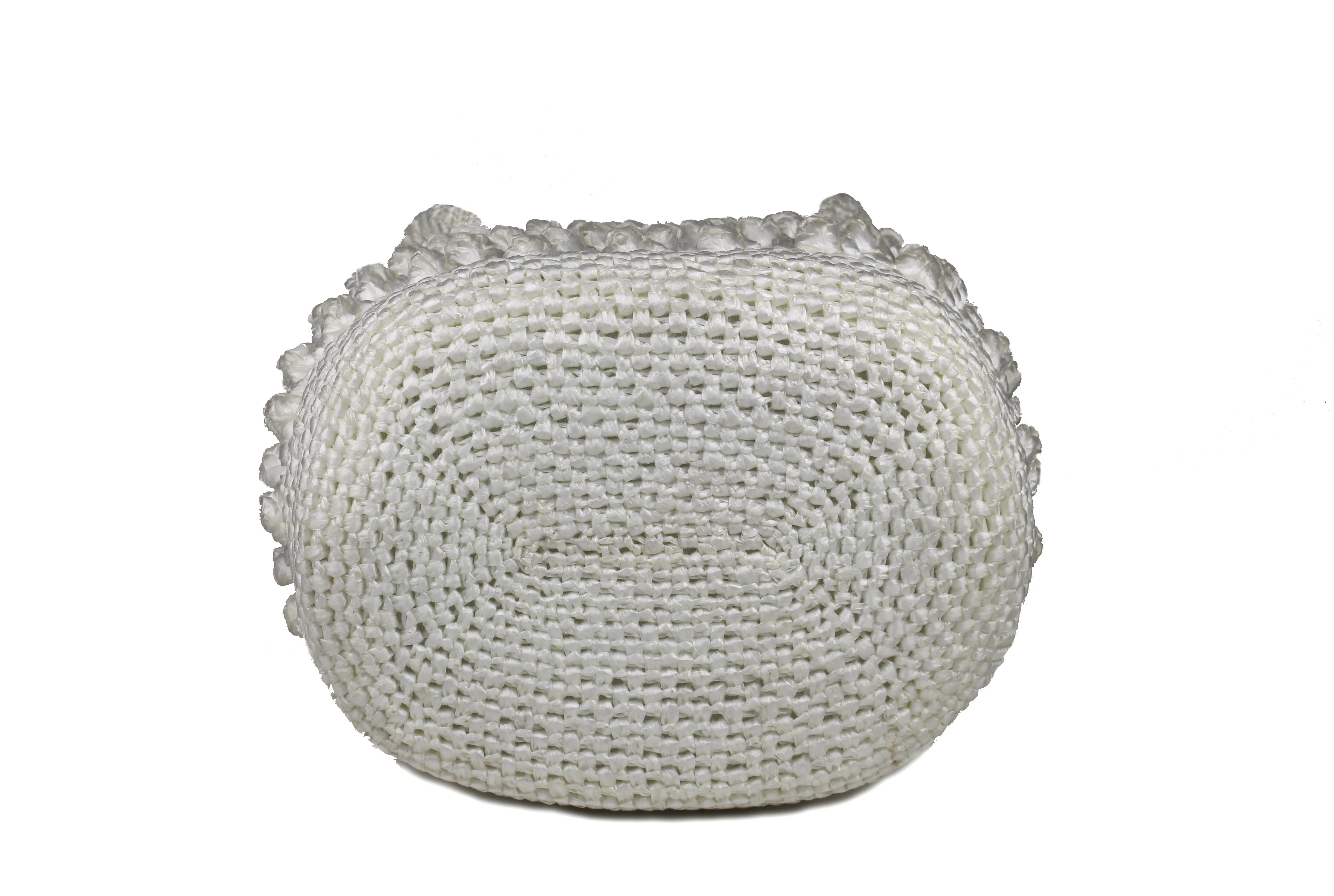 White raffia box handbag