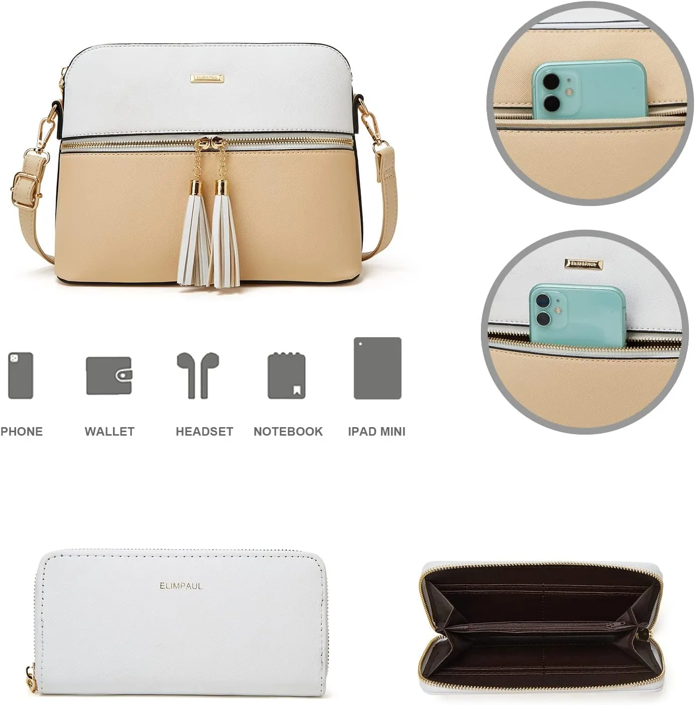Women Fashion Handbags Wallet Tote Bag Shoulder Bag Top Handle Satchel Purse Set 4pcs
