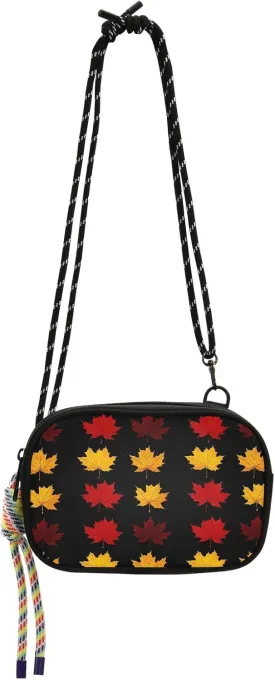 Women's Crossbody Handbags Maple Leaf Print Lightweight Shoulder Phone Purse for Walking, Hiking